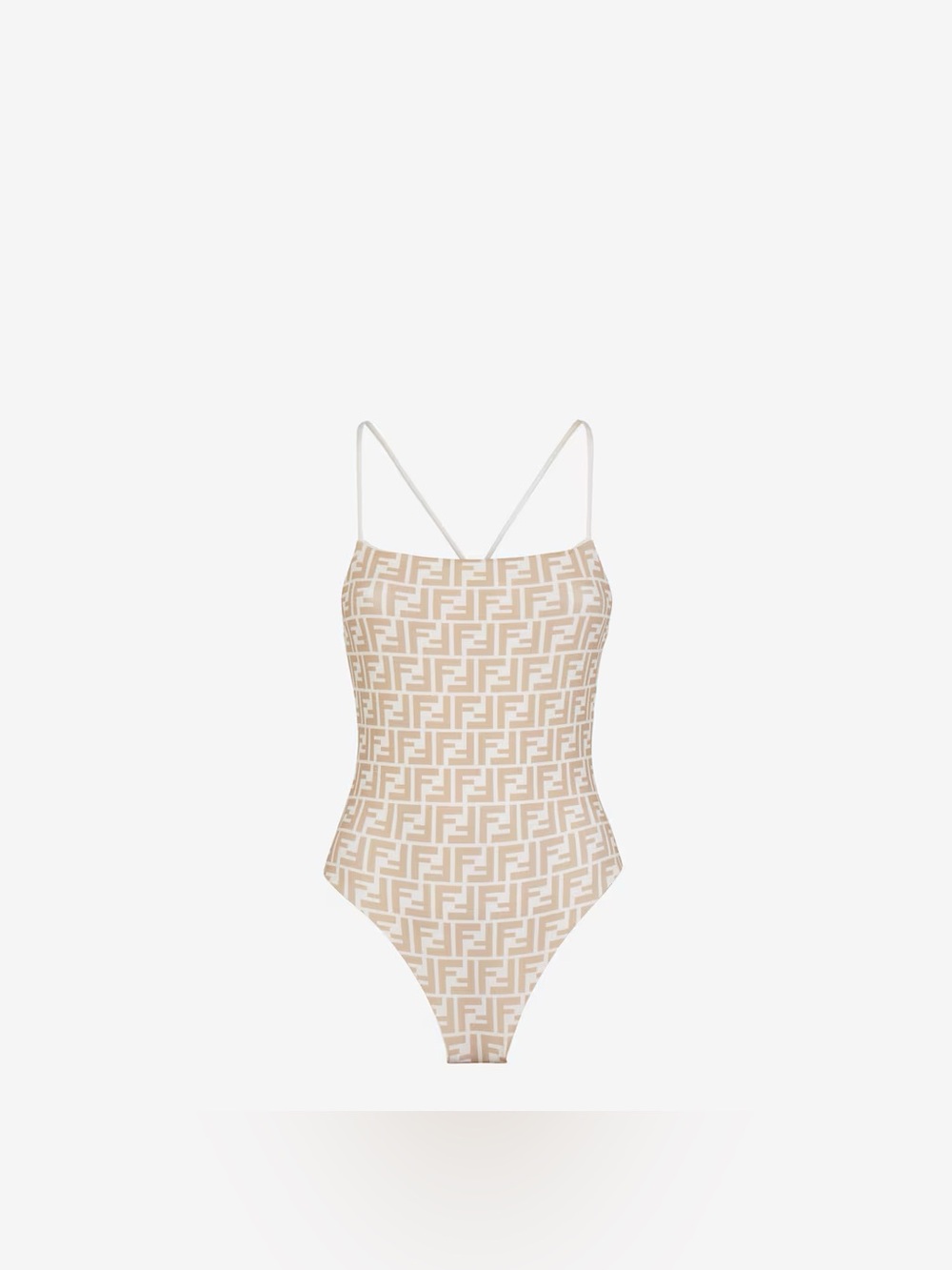 FENDI Beige Lycra® Reversible Swimsuit